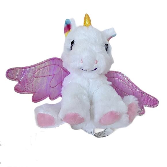 Barbie Pets Unicorn Pegasus Plush Pet With Rainbow Ears Pink Wings - Picture 1 of 9